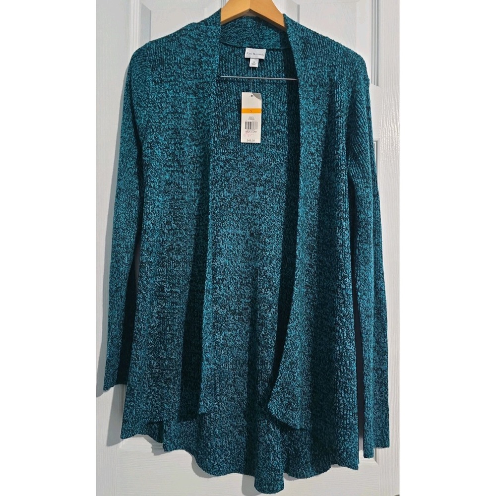 Kim Rogers Sweater Open Front Casual Knit Office Teacher Professional Cardigan S